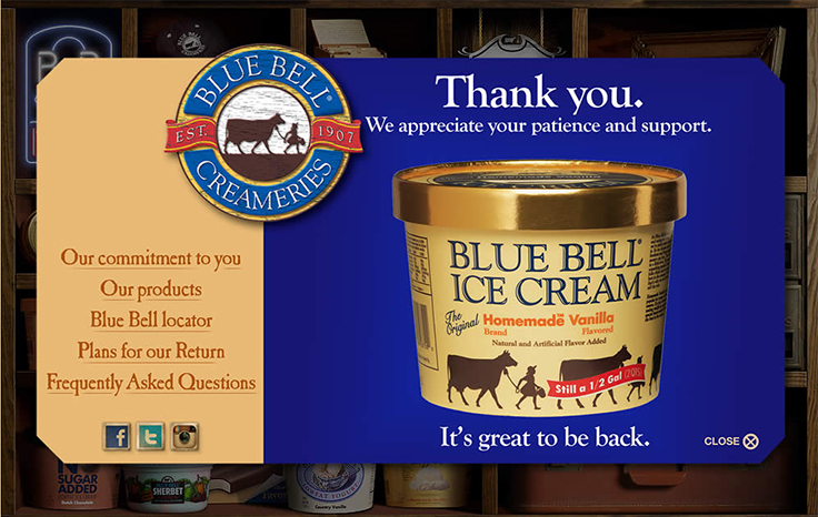 Blue Bell Makes 'Agonizing Decision' to Lay Off Workers