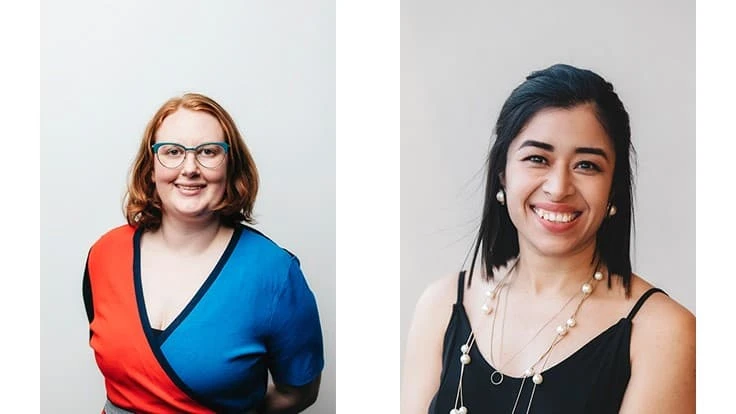 Pictured left to right, Ashley Roden and Edna Alfaro Inocente