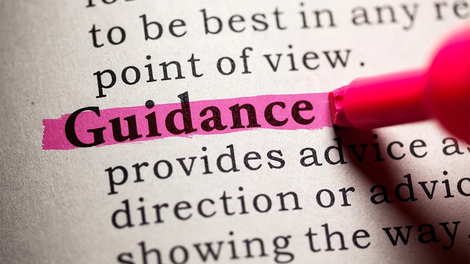 Guidance stock image