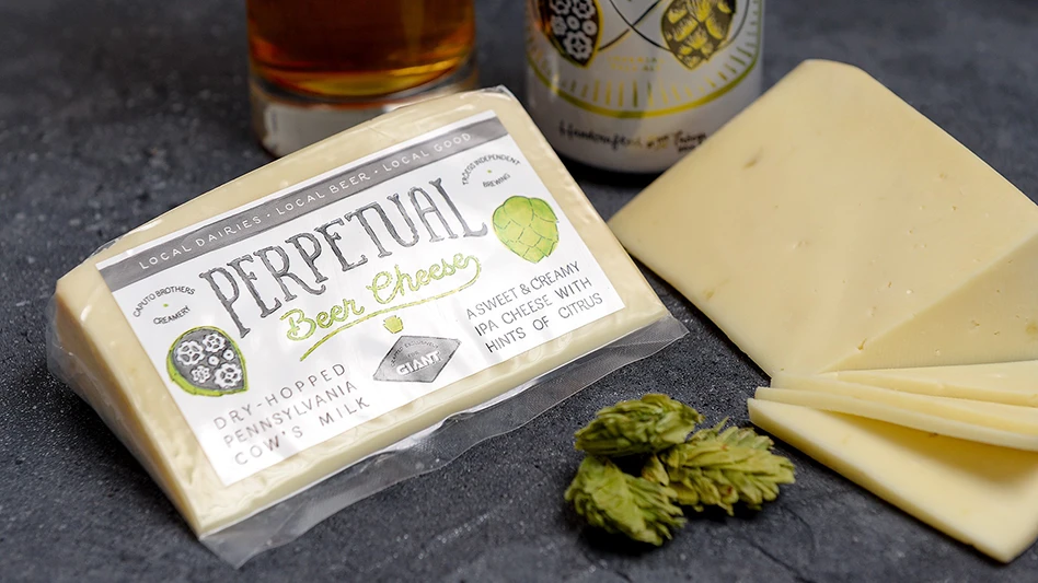 Beer cheese made in partnership with Tröegs Independent Brewing, Caputo Brothers Creamery and Giant Food Stores.