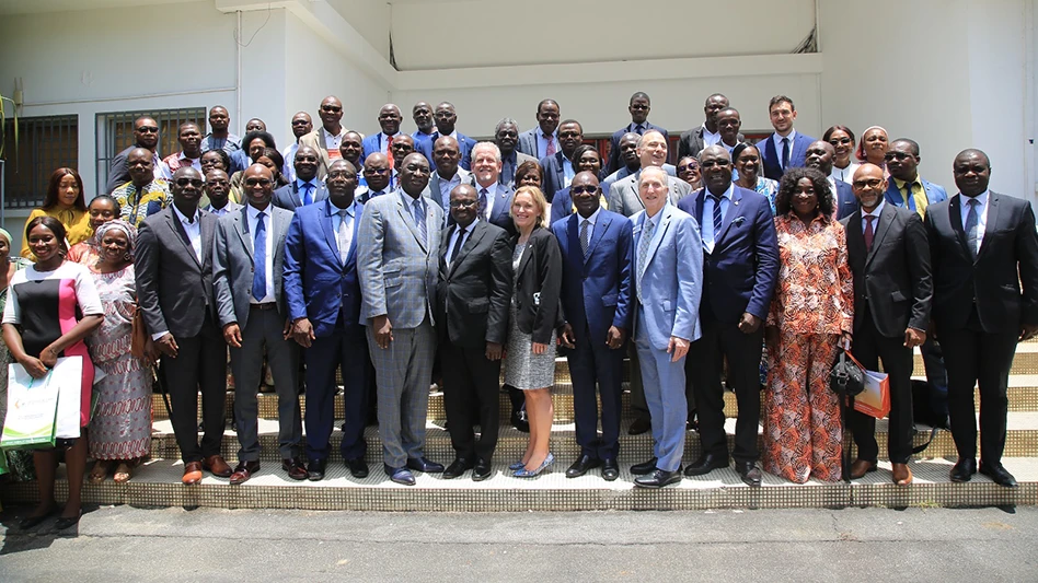 Members of the Peanut and Tree Nut Processors Association meet with the Cotton and Cashew Council and Côte d'Ivoire Chamber of Commerce.