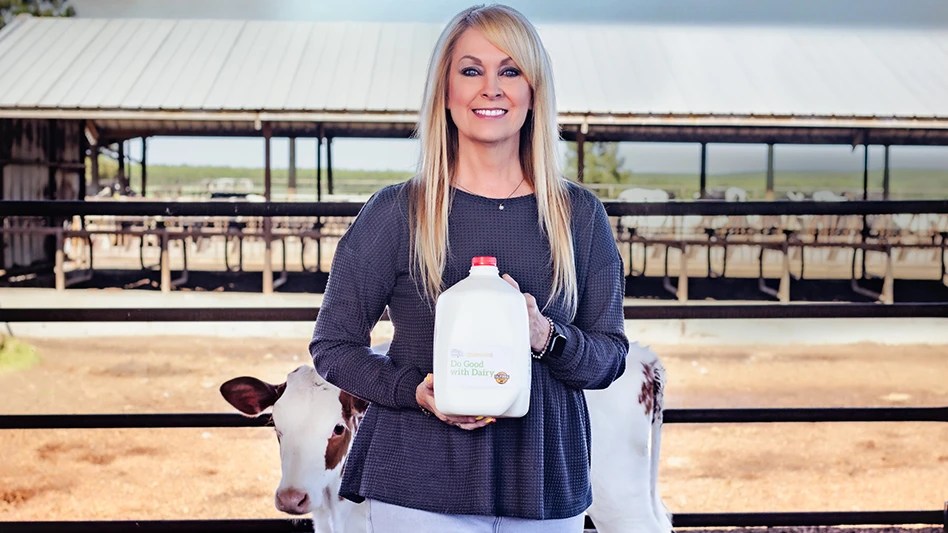 California dairy farmer Maureen Lemos kicks off the Raley's Food For Families Do Good with Dairy campaign.