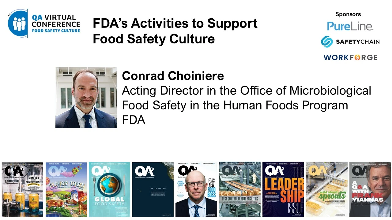 FDAs Activities to Support Food Safety Culture