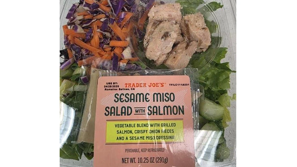 Trader Joe’s Sesame Miso Salad with Salmon