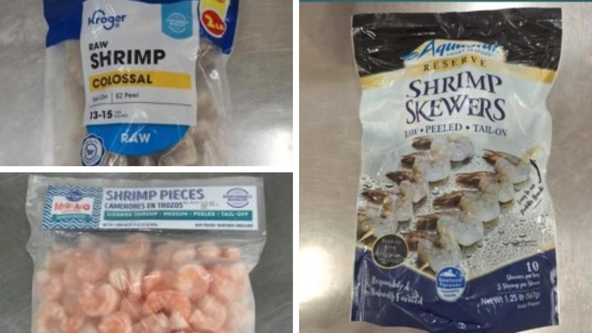 Aquastar Corp Recalls Three Kroger Frozen Shrimp Products